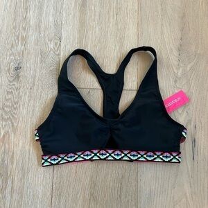 Xhilaration Target Bikini Top Black Racerback NWT Womens Size Small